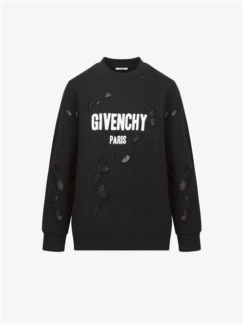 Givenchy Paris Destroyed Sweatshirt Rose – Mr Quality